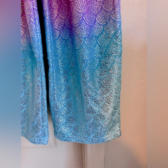Justice Fleece Pajama Set Mermaid NWOT Pants Size L / Pullover Size XL Pink Blue - Picture 3 of 7